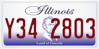 IL license plate Y342803
