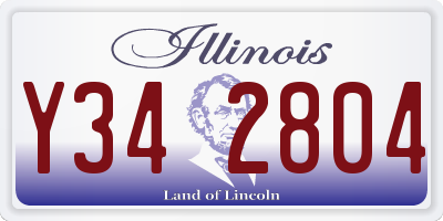IL license plate Y342804