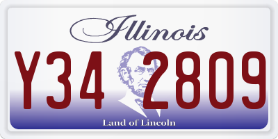 IL license plate Y342809
