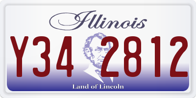 IL license plate Y342812