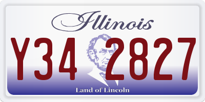 IL license plate Y342827