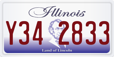 IL license plate Y342833