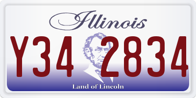 IL license plate Y342834