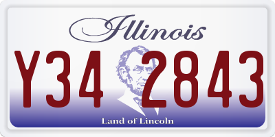 IL license plate Y342843