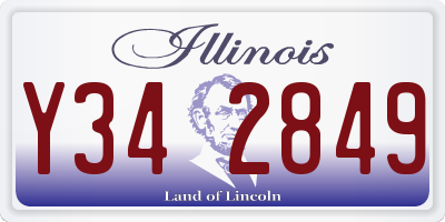IL license plate Y342849