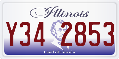 IL license plate Y342853