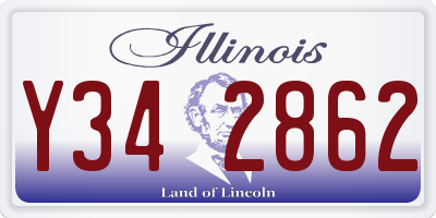 IL license plate Y342862