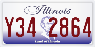 IL license plate Y342864