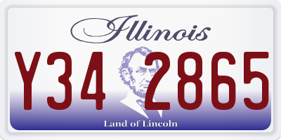 IL license plate Y342865