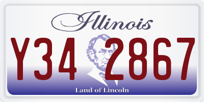 IL license plate Y342867