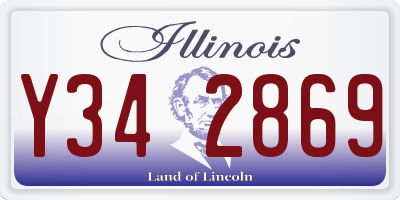 IL license plate Y342869