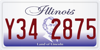 IL license plate Y342875