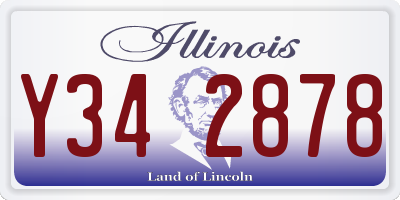 IL license plate Y342878