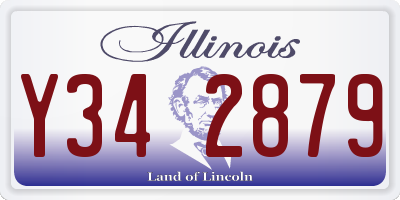 IL license plate Y342879