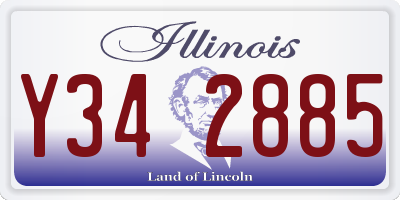 IL license plate Y342885