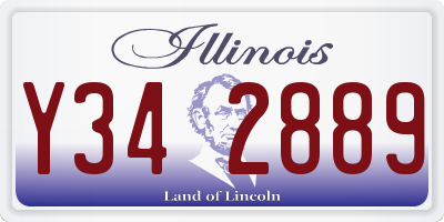 IL license plate Y342889