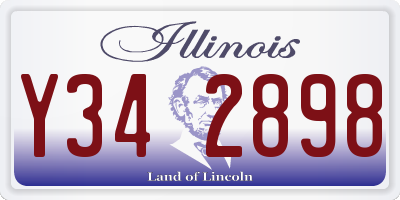 IL license plate Y342898