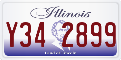 IL license plate Y342899