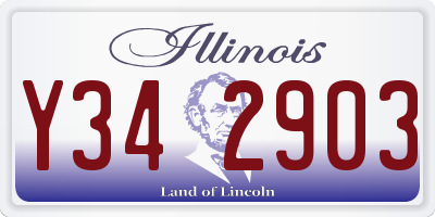IL license plate Y342903