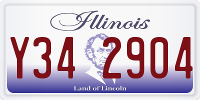 IL license plate Y342904