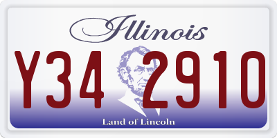 IL license plate Y342910