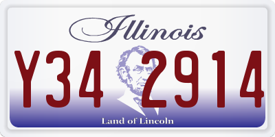 IL license plate Y342914
