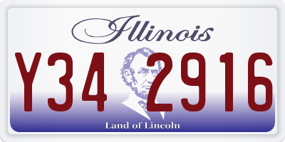 IL license plate Y342916
