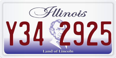 IL license plate Y342925