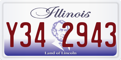 IL license plate Y342943