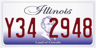 IL license plate Y342948