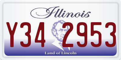 IL license plate Y342953