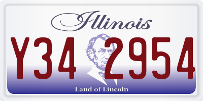 IL license plate Y342954