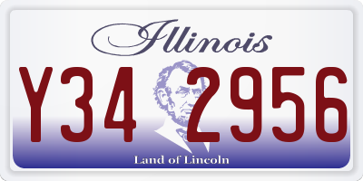 IL license plate Y342956