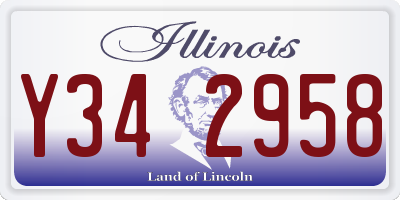 IL license plate Y342958