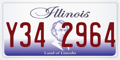 IL license plate Y342964