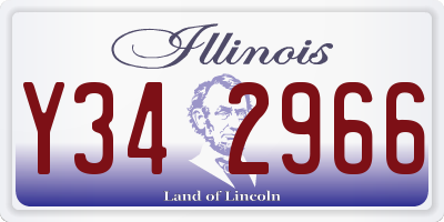 IL license plate Y342966