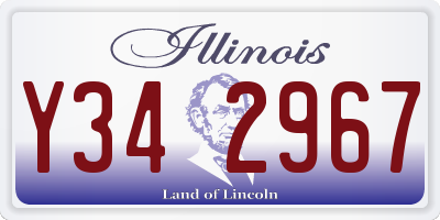 IL license plate Y342967