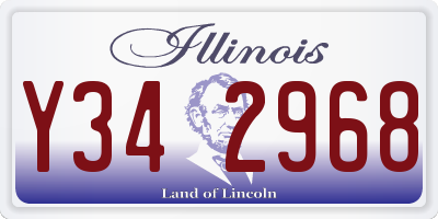 IL license plate Y342968