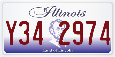 IL license plate Y342974