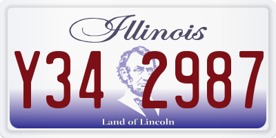 IL license plate Y342987
