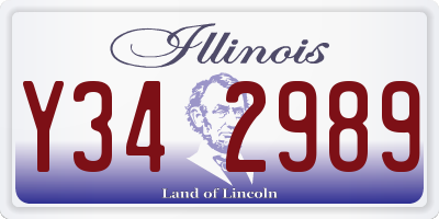 IL license plate Y342989