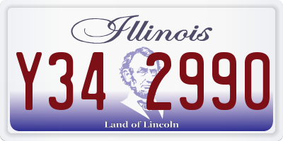 IL license plate Y342990