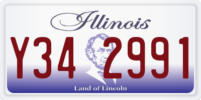 IL license plate Y342991