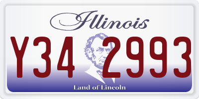 IL license plate Y342993