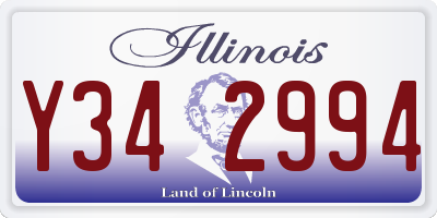 IL license plate Y342994