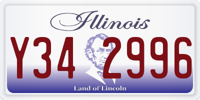 IL license plate Y342996