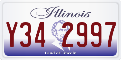 IL license plate Y342997
