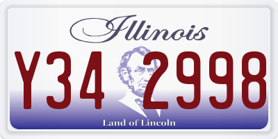 IL license plate Y342998