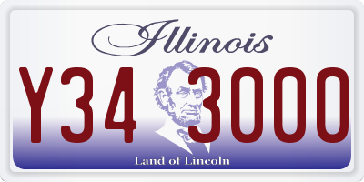 IL license plate Y343000