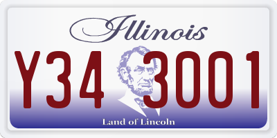 IL license plate Y343001